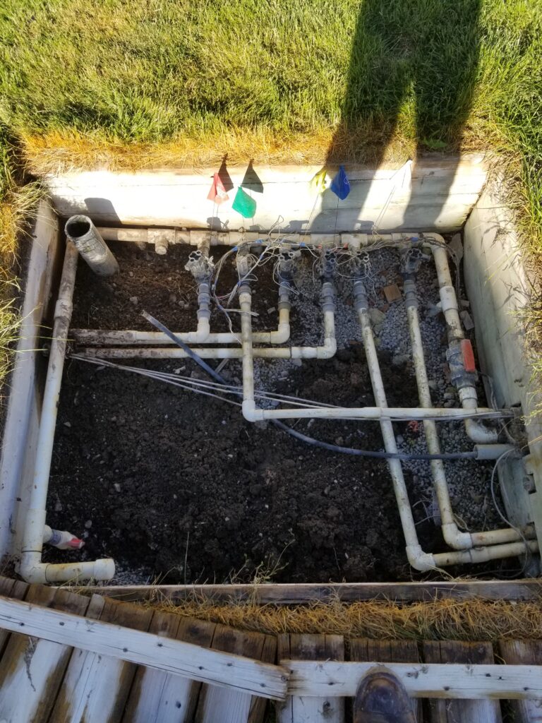 Sprinkler repair service on a residential irrigation system
